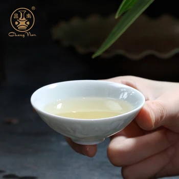 | Чаннань керамични Майстор-Чаша Цзиндэчжэнь кунг-фу чаена чаша чай, определени чаена чаша индивидуална чаша чаена чаша Puer бамбук, шапка, чаша